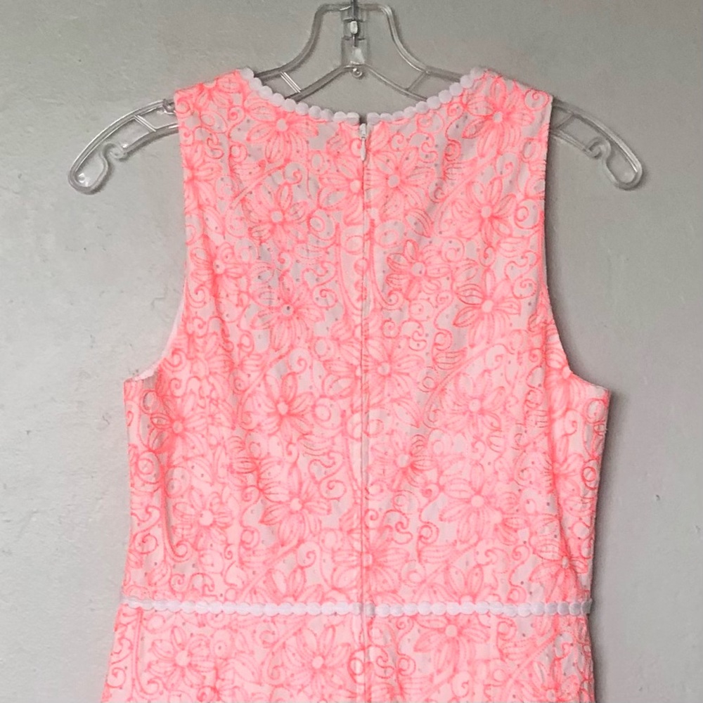 Lilly Pulitzer Ellen Embroidered Flounce Dress In Cantaloupe Size 4 NWOT - Picture 5 of 9